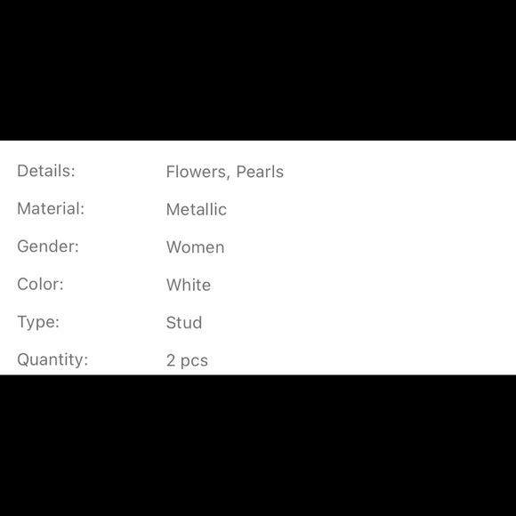 🤩HP🤩White flower stud earrings - Picture 5 of 5